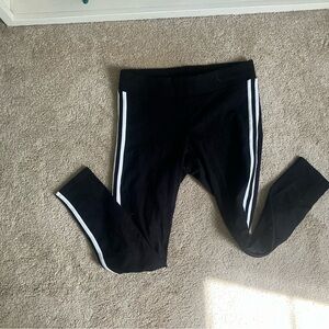 Torrid 00 Black Leggings with White Stripes